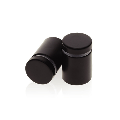 7/8'' Diameter X 1'' Barrel Length, Hollow Stainless Steel Matte Black Finish. Easy Fasten Standoff (For Inside Use Only) [Required Material Hole Size: 7/16'']