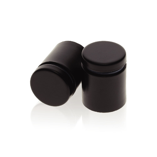 1'' Diameter X 1'' Barrel Length, Hollow Stainless Steel Matte Black Finish. Easy Fasten Standoff (For Inside Use Only) [Required Material Hole Size: 7/16'']