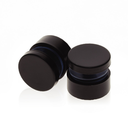 1-1/4'' Diameter X 1/2'' Barrel Length, Hollow Stainless Steel Matte Black Finish. Easy Fasten Standoff (For Inside Use Only) [Required Material Hole Size: 7/16'']