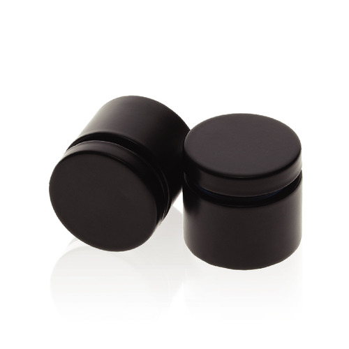 1-1/4'' Diameter X 3/4'' Barrel Length, Hollow Stainless Steel Matte Black Finish. Easy Fasten Standoff (For Inside Use Only) [Required Material Hole Size: 7/16'']