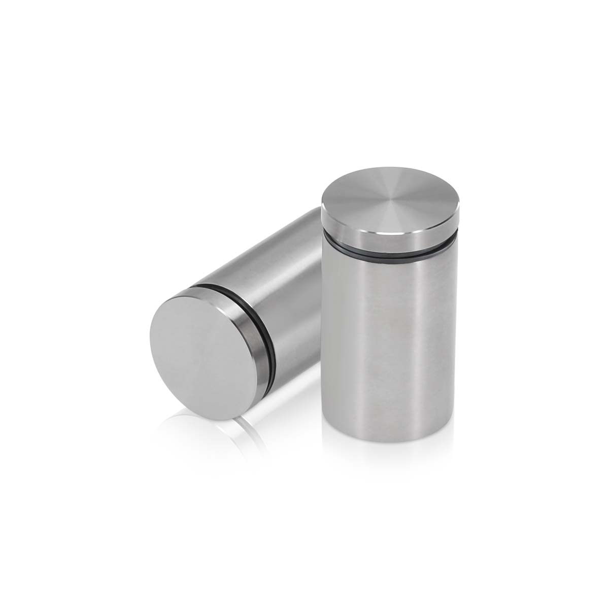 1-1/4'' Diameter X 1-3/4'' Barrel Length, Hollow Stainless Steel Brushed Finish. Easy Fasten Standoff (For Inside Use Only) [Required Material Hole Size: 7/16'']