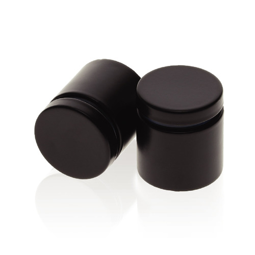 1-1/4'' Diameter X 1'' Barrel Length, Hollow Stainless Steel Matte Black Finish. Easy Fasten Standoff (For Inside Use Only) [Required Material Hole Size: 7/16'']