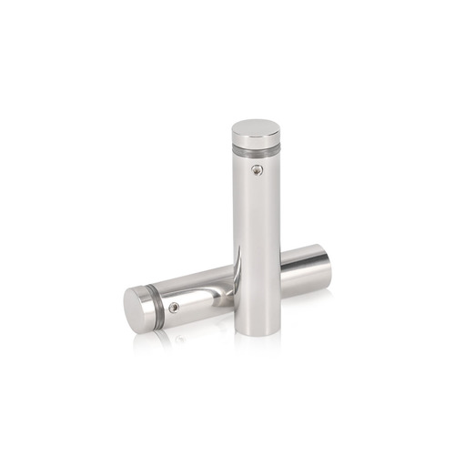 5/8'' Diameter X 2-1/2'' Barrel Length, (304) Stainless Steel Polished Finish. Easy Fasten Standoff (For Inside / Outside use) Tamper Proof Standoff [Required Material Hole Size: 7/16'']