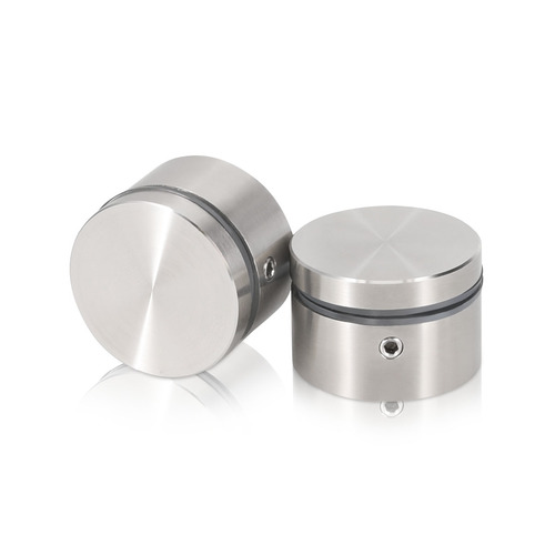 1-1/4'' Diameter X 1/2'' Barrel Length, (304) Stainless Steel Brushed Finish. Easy Fasten Standoff (For Inside / Outside use) Tamper Proof Standoff [Required Material Hole Size: 7/16'']