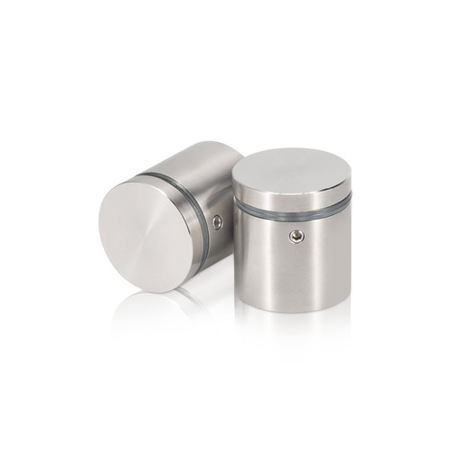1-1/4'' Diameter X 1'' Barrel Length, (304) Stainless Steel Brushed Finish. Easy Fasten Standoff (For Inside / Outside use) Tamper Proof Standoff [Required Material Hole Size: 7/16'']