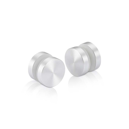 7/8'' Diameter Clear Anodized Aluminum, Mall Front Clamp (Material Thickness Accepted: 1/4'' to 1/2'')
