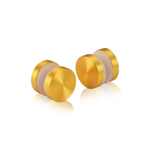 7/8'' Diameter Gold Anodized Aluminum, Mall Front Clamp (Material Thickness Accepted: 1/4'' to 1/2'')
