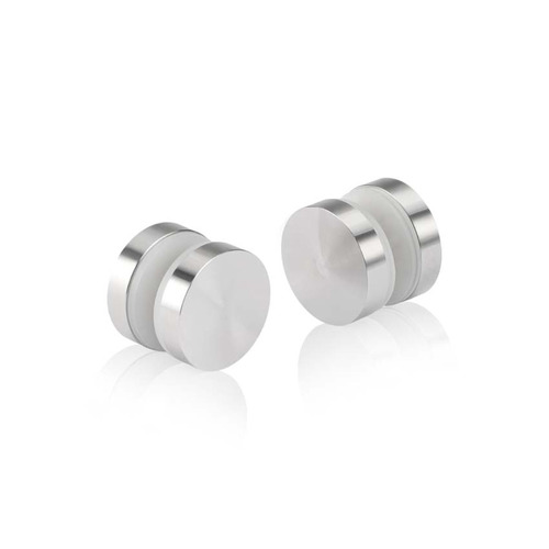 7/8'' Diameter Brushed Stainless Steel 304, Mall Front Clamp (Material Thickness Accepted: 1/4'' to 1/2'')