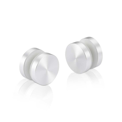1'' Diameter Clear Anodized Aluminum, Mall Front Clamp (Material Thickness Accepted: 1/4'' to 1/2'')