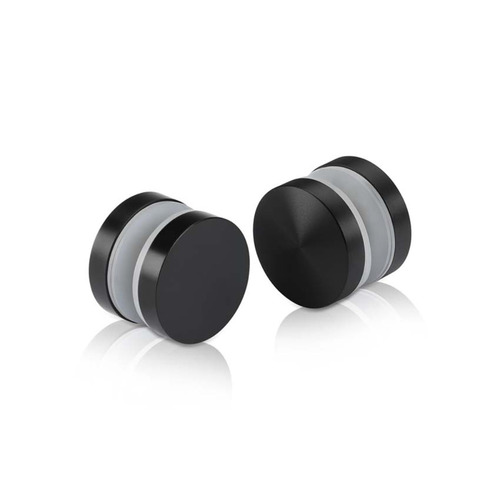 1'' Diameter Matte Black Stainless Steel 304, Mall Front Clamp (Material Thickness Accepted: 1/4'' to 1/2'')