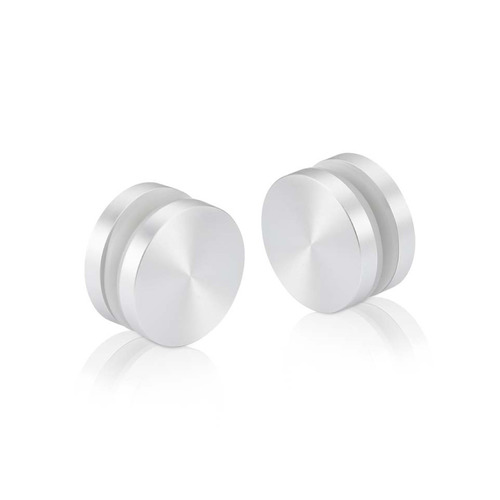 1-1/4'' Diameter Clear Anodized Aluminum, Mall Front Clamp (Material Thickness Accepted: 1/4'' to 1/2'')
