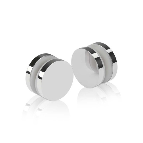 1-1/4'' Diameter Polished Stainless Steel 304, Mall Front Clamp (Material Thickness Accepted: 1/4'' to 1/2'')