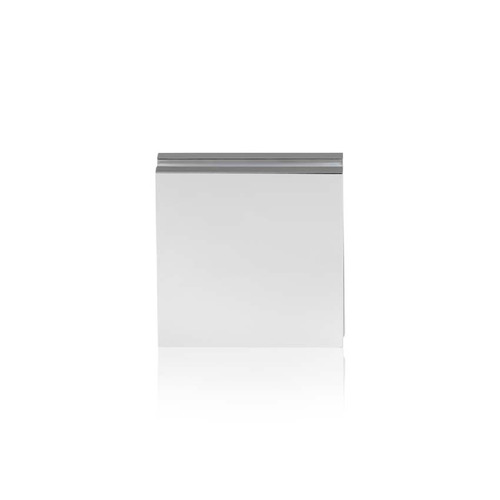 1-1/2'' x 1-1/2'' Polished Stainless Steel 304, Square Mall Front Clamp (Material Thickness Accepted: 1/4'' to 1/2'')