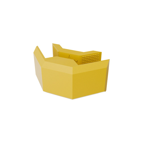 90° Connector, ABS Yellow (Pantone 136C) for 5/8'' and 3/4'' Panels