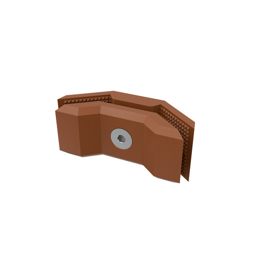 105° Connector For Substrates, PLA Clay Brown for 1/4