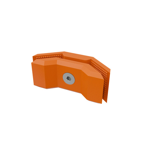 105° Connector For Substrates, ABS Orange (Pantone 165C) for 1/4