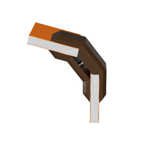 105° Connector For Substrates, PLA Rosewood for 1/4