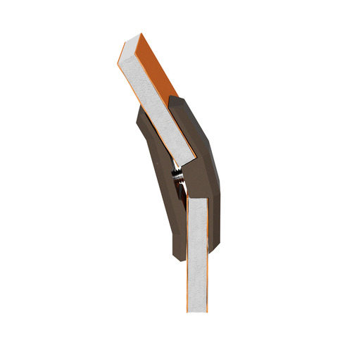 150° Connector For Substrates, ABS Black Walnut for 1/4