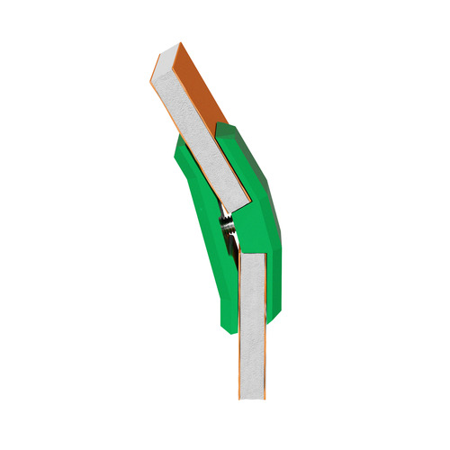 150° Connector For Substrates, ABS Green (Pantone 355C) for 1/4