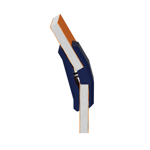 150° Connector For Substrates, ABS Navy Blue (Pantone 294C) for 1/4