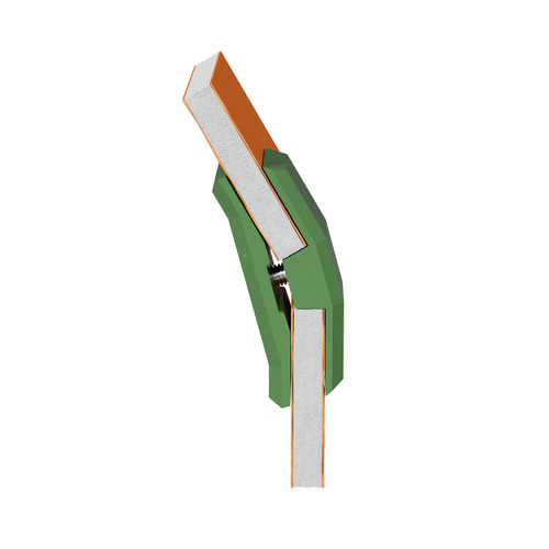 150° Connector For Substrates, ABS Olive (Pantone 363C) for 1/4