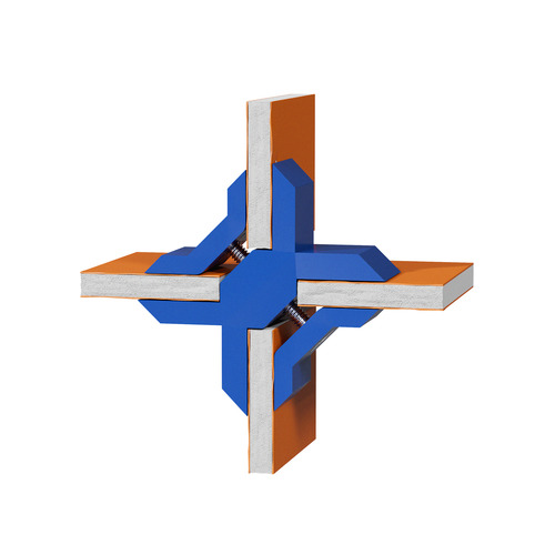 Cross Connector For Substrates, ABS Blue (Pantone 286C) for 1/4