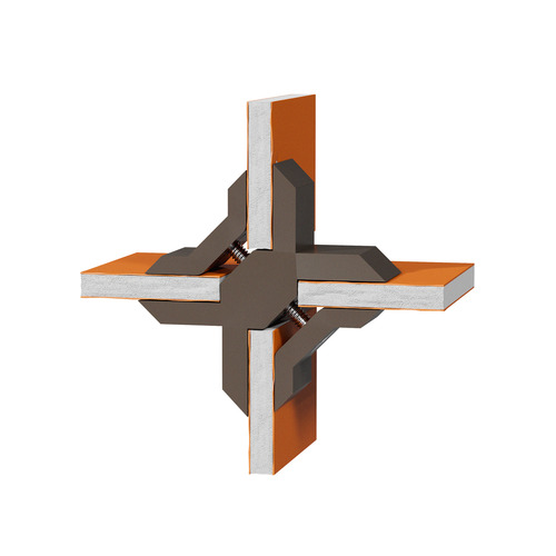 Cross Connector For Substrates, PLA Black Walnut for 1/4