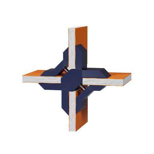 Cross Connector For Substrates, ABS Navy Blue (Pantone 294C) for 1/4