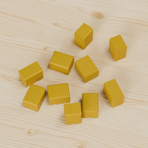 Yellow (Pantone 136C) ABS Hole Plug for Panel Connector For Substrates s (Bag Of 10 Pieces)