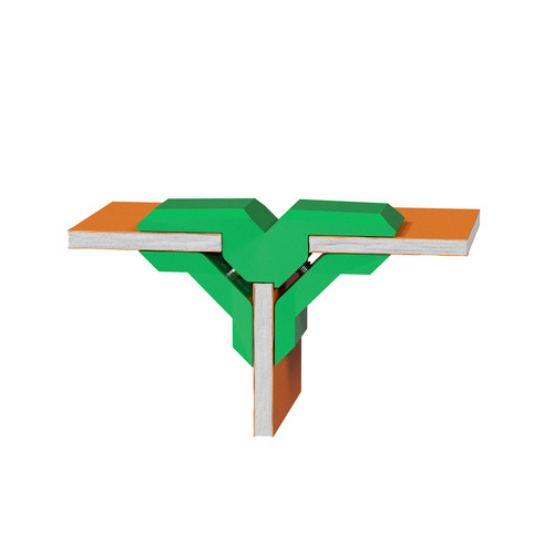 'T'' Connector For Substrates, ABS Green (Pantone 355C) for 1/4