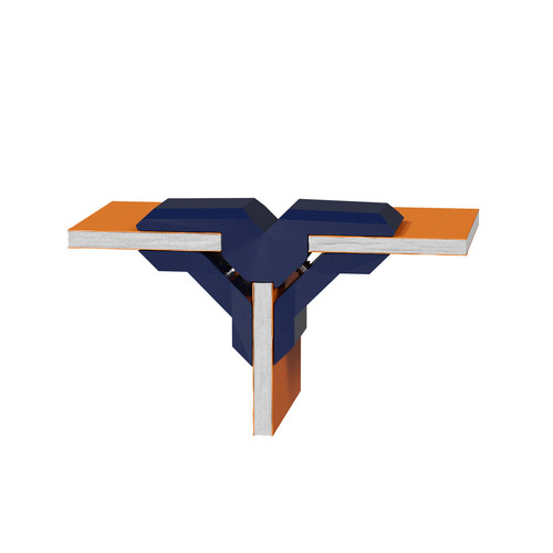 'T'' Connector For Substrates, ABS Navy Blue (Pantone 294C) for 1/4