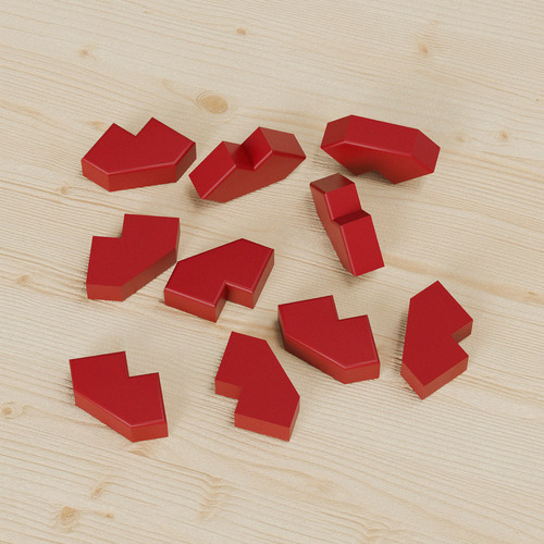 Red (Pantone 200C) ABS Hole Plug for 'T' Connector For Substrates s (Bag Of 10 Pieces)
