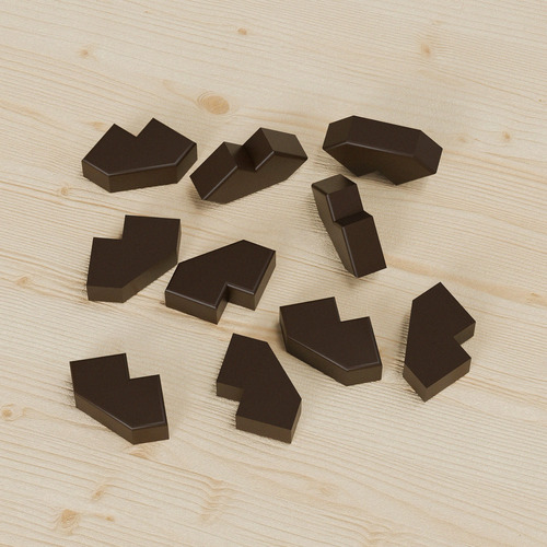 Rosewood PLA Hole Plug for 'T' Connector For Substrates s (Bag Of 10 Pieces)