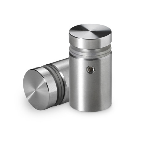 3/4'' Diameter X 1'' Barrel Length Stainless Steel Standoffs Standard Head Satin Brushed Finish (for Inside Use) [Required Material Hole Size: 3/8'']