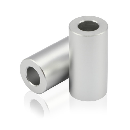 OD: 1/2'' x ID: 1/4'' x L: 1'' Aluminum Clear Anodized Spacers (Sold Per Unit)