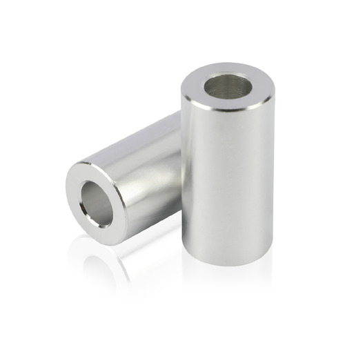 OD: 1/2'' x ID: 1/4'' x L: 1'' Aluminum Mill Finish Spacers (Sold Per Unit)