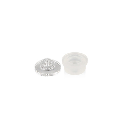 Clear Mini Quick Snap 1/2'' x 1/4'' Adhesive Mounted Heads (Sold Per Set 1 Body and 1 Head)