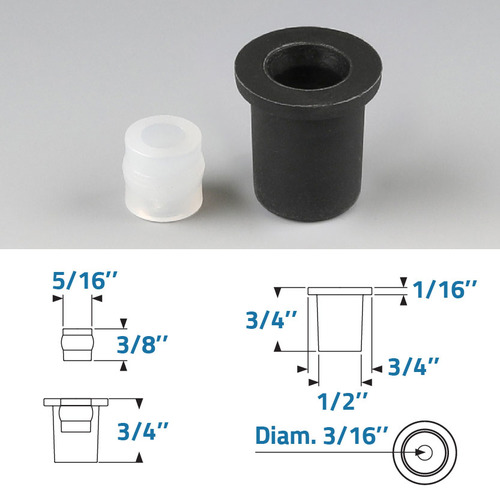 Black Extra Big Quick Snap 3/4’' X 3/4'' Screw Mounted Head (sold per Set 1 Body and 1 Head)