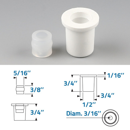 White  Extra Big Quick Snap 3/4’' X 3/4'' Screw Mounted Head (sold per Set 1 Body and 1 Head)