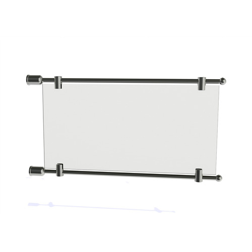 Set of 2, 3/8'' Diameter Rod Projecting Sign, Stainless Steel Satin Brushed Finish, 17 13/16”. Material thickness up to 5/16”