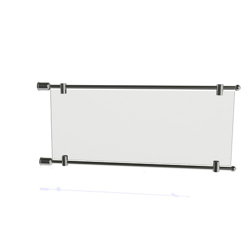 Set of 2, 3/8'' Diameter Rod Projecting Sign, Aluminum Clear Anodized, 21 13/16''. Material thickness up to 5/16''