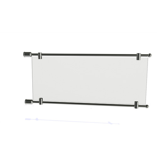 Set of 2, 3/8'' Diameter Rod Projecting Sign, Stainless Steel Satin Brushed Finish, 17 13/16”. Material thickness up to 5/16”