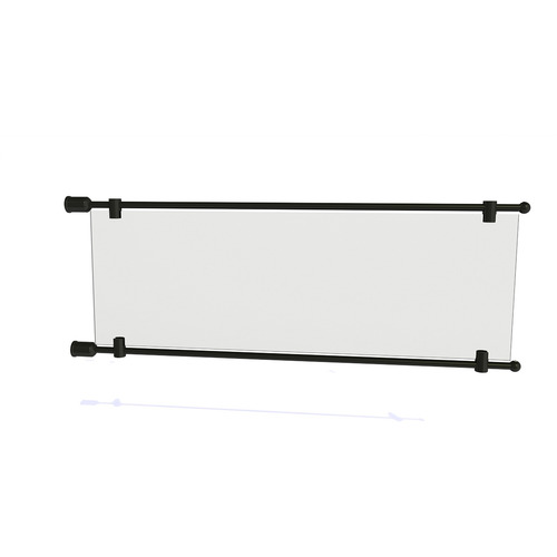Set of 2, 3/8'' Diameter Rod Projecting Sign, Aluminum Black Matte Anodized, 25-13/16''. Material thickness up to 5/16''