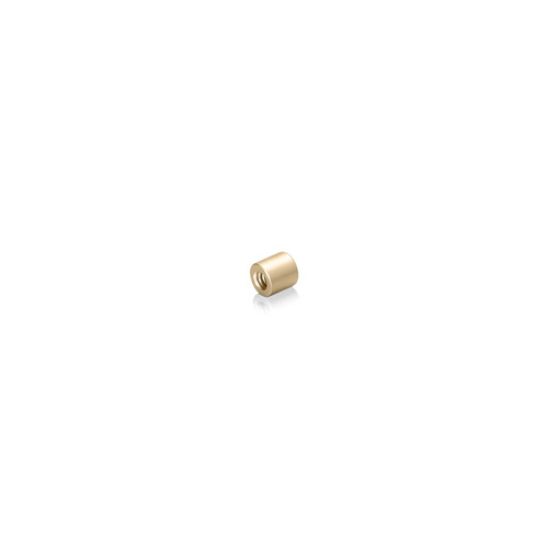 6-32 Threaded Barrels Diameter: 1/4'', Length: 1/4'', Champagne Anodized Aluminum [Required Material Hole Size: 11/64'' ]