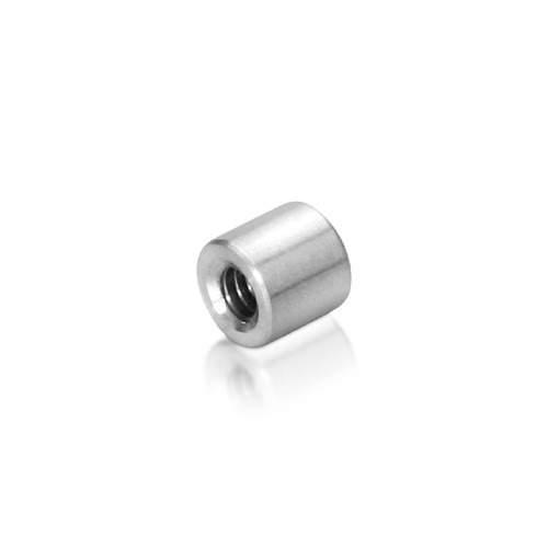 6-32 Threaded Barrels Diameter: 1/4'', Length: 1/4'', Satin Brushed Stainless Steel Grade 304 [Required Material Hole Size: 11/64'' ]