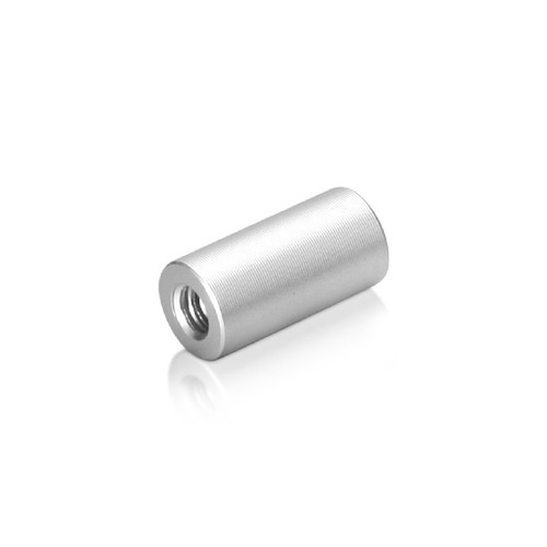 6-32 Threaded Barrels Diameter: 1/4'', Length: 1/2'', Clear Anodized Aluminum [Required Material Hole Size: 11/64'' ]