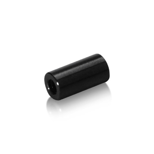 6-32 Threaded Barrels Diameter: 1/4'', Length: 1/2'', Black Anodized Aluminum [Required Material Hole Size: 11/64'' ]
