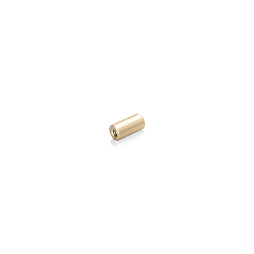 6-32 Threaded Barrels Diameter: 1/4'', Length: 1/2'', Champagne Anodized Aluminum [Required Material Hole Size: 11/64'' ]