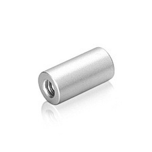 6-32 Threaded Barrels Diameter: 1/4'', Length: 1'', Clear Anodized Aluminum [Required Material Hole Size: 11/64'' ]