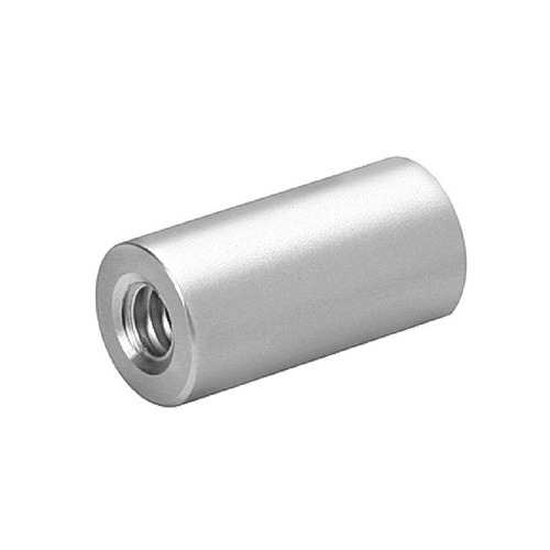 10-24 Threaded Barrels Diameter: 3/8'', Length: 3/4'', Clear Anodized Aluminum [Required Material Hole Size: 7/32'' ]